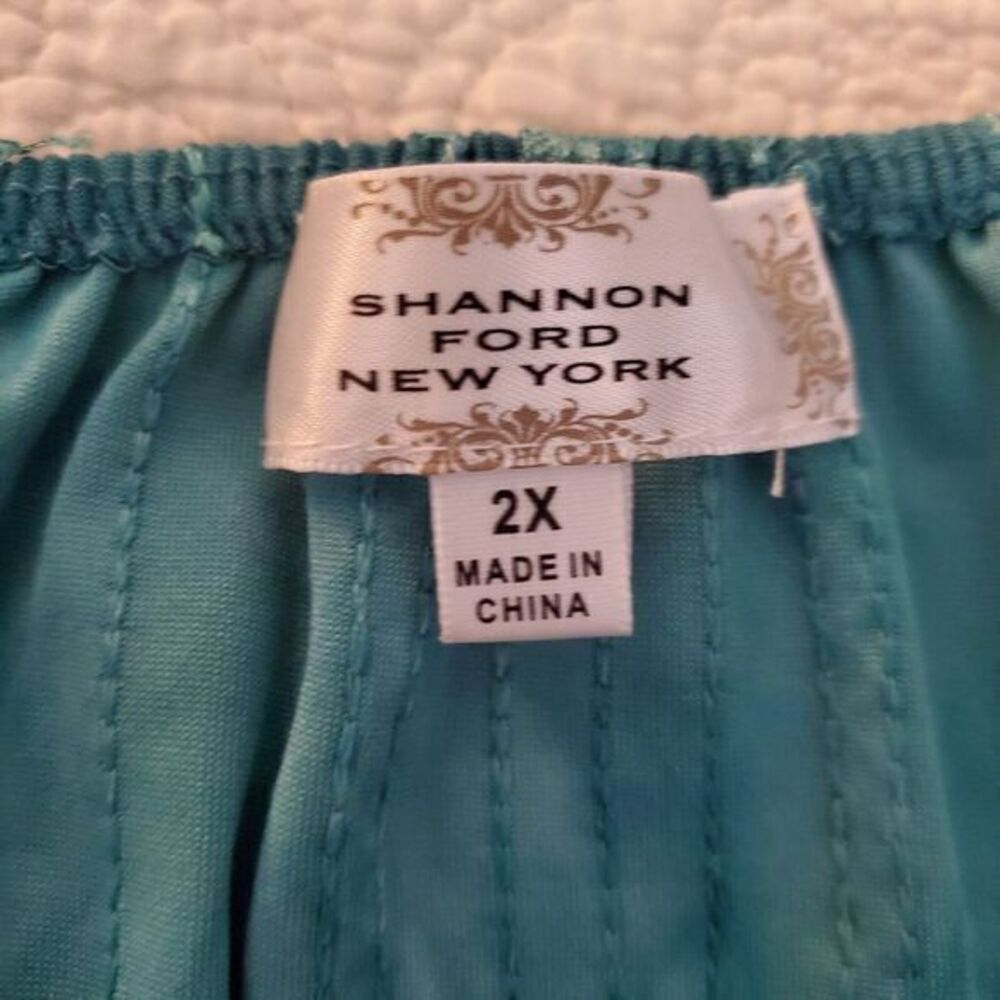 Shannon Ford New York Shirt Tunic Blouse Pullover Tie Dye Embroidered Sequins 2X - Picture 4 of 11